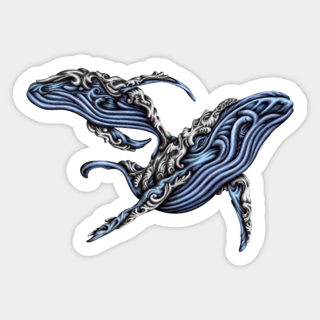 whales art Sticker by Hedgeh0g